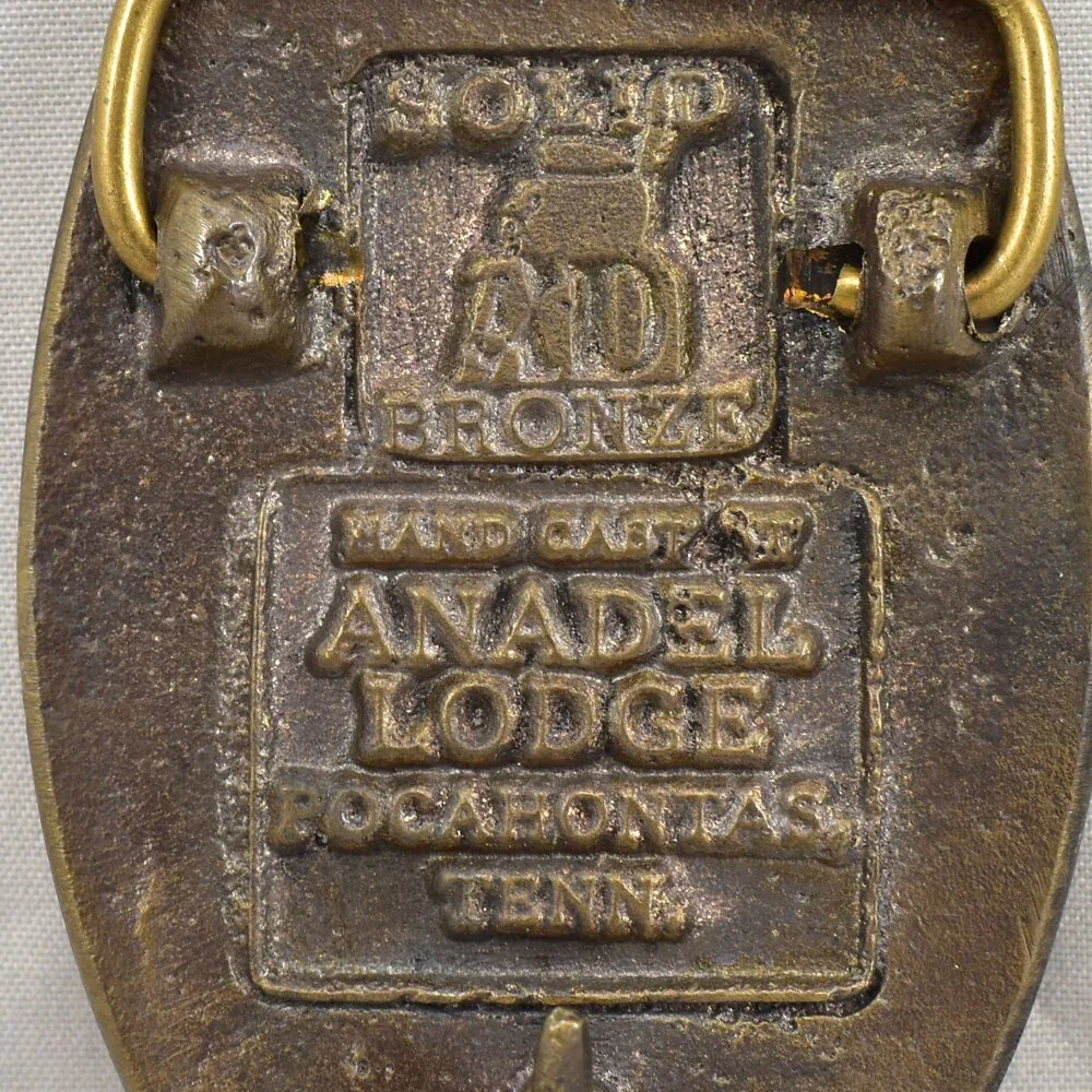 Belt Buckle Solid Bronze VFW Post 352 Life Member Mililani HI Hand Cast By Anade
